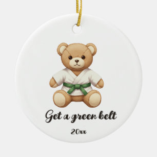 【GREEN】For all judo lovers, young and old. Ceramic Ornament