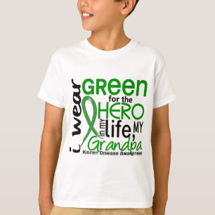Green For Hero 2 Grandpa Kidney Disease T-Shirt