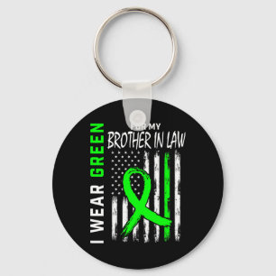 Green For My Brother In Law Kidney Disease Awarene Keychain