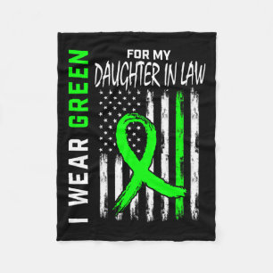 Green For My Daughter In Law Kidney Disease Awaren Fleece Blanket