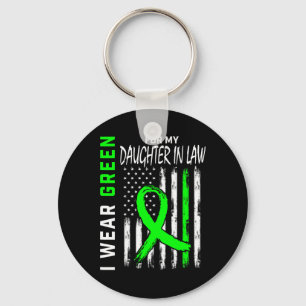 Green For My Daughter In Law Kidney Disease Awaren Keychain