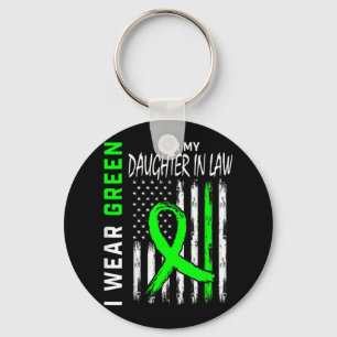 Green For My Daughter In Law Kidney Disease Awaren Keychain