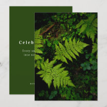 Green forest fern, Earth Day Card