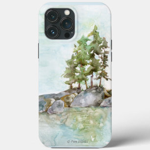Green Forest Landscape Watercolor 2 iPhone 13 Pro Max Case