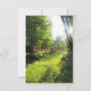 Green Forest Meadow Thank You Card