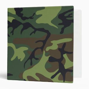 Green Forest Military Camo Binder