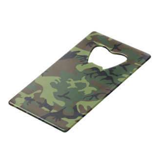 Green Forest Military Camo Credit Card Bottle Opener