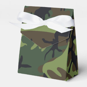 Green Forest Military Camo Favor Box