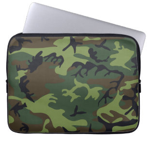 Green Forest Military Camo Laptop Sleeve