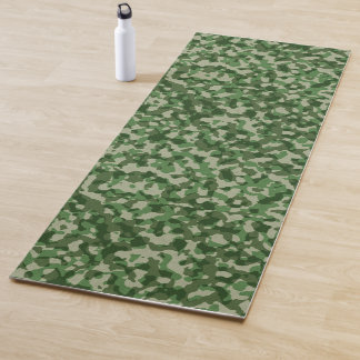 Green Forest Military Camo Pattern Yoga Mat