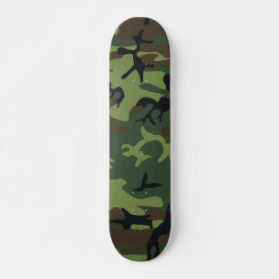Green Forest Military Camo Skateboard