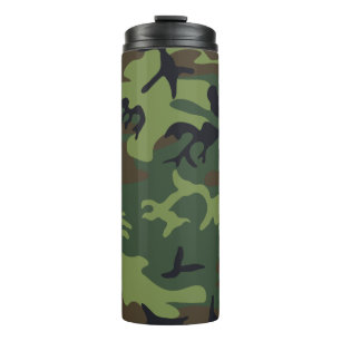 Green Forest Military Camo Thermal Tumbler