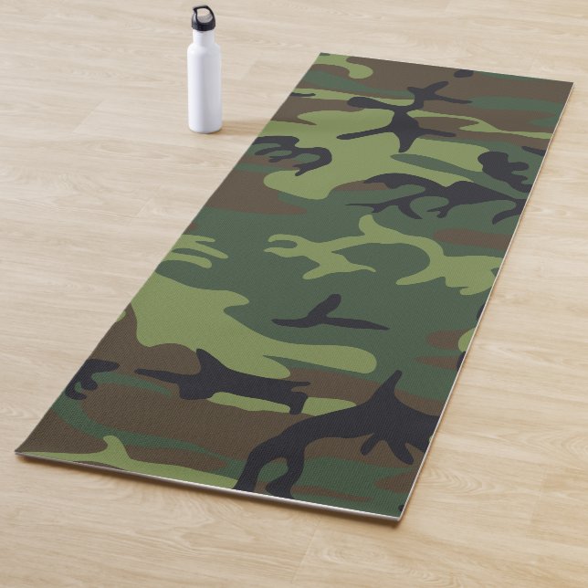 Green Forest Military Camo Yoga Mat (In Situ)