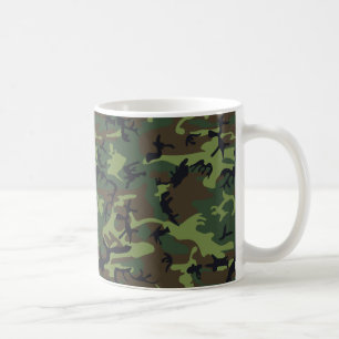 Green Forest Military Camouflage Pattern Coffee Mug