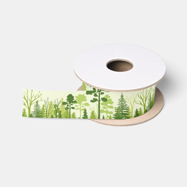 Green Forest ribbon Satin Ribbon (Spool)