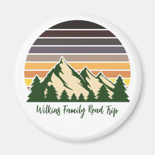 Green Forest Road Trip Cool Custom Keepsake Magnet