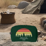 Green Forest Sunset Camping Trip Customizable Dopp Kit<br><div class="desc">Cool hiking dopp kit with a green forest sunset for the whole group on a nature outing or camping trip. This custom toiletry bag gift feature a beautiful horizon with trees for a hiker or camper.</div>