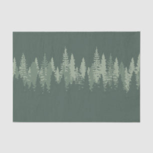 Green Forest Wilderness Silhouette Tissue Paper