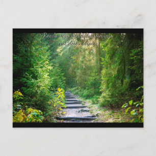 Green Forest with Quote Postcard