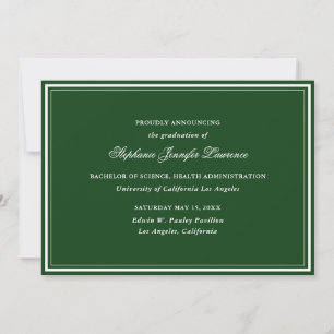 Green Formal Graduation Announcement