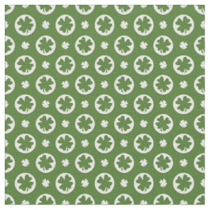 Green Four Leaf Clover Pattern Fabric
