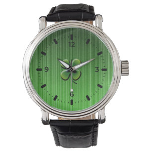 Green Four Leaf Clover Watch
