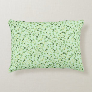 Green Four Leaf Clovers St Patricks Day Accent Pillow