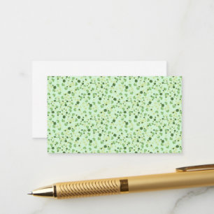 Green Four Leaf Clovers St Patricks Day Enclosure Card