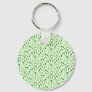 Green Four Leaf Clovers St Patricks Day Keychain