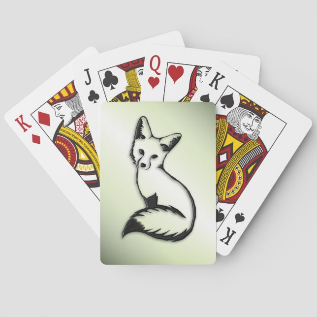 Green Fox   Playing Cards (Back)
