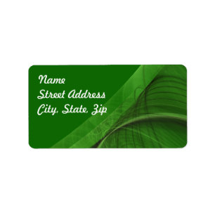 Green Fractal Background Address Sticker