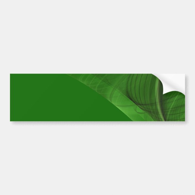 Green Fractal Background Bumper Sticker (Front)