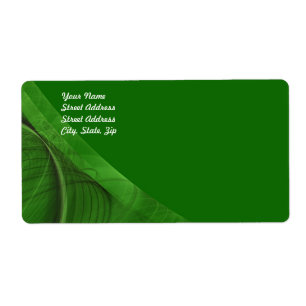 Green Fractal Background Shipping Label