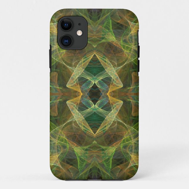 Green Fractal iPhone 5 Custom Case-Mate ID Case (Back)