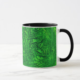 Green fractal texture. mug