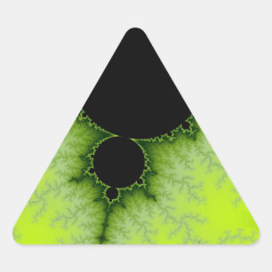 Green Fractal Triangle Sticker