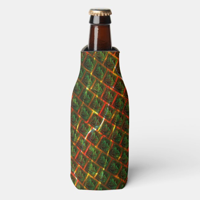 'Green framed eyes', scratches or red grid. Bottle Cooler (Bottle Front)