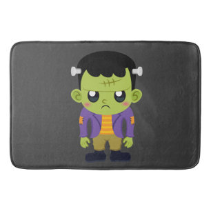 Green Frankenstein Monster Halloween Bath Mat