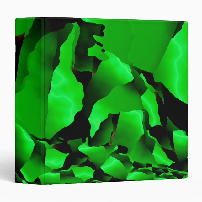 Green frayed abstraction binder (Front/Spine)