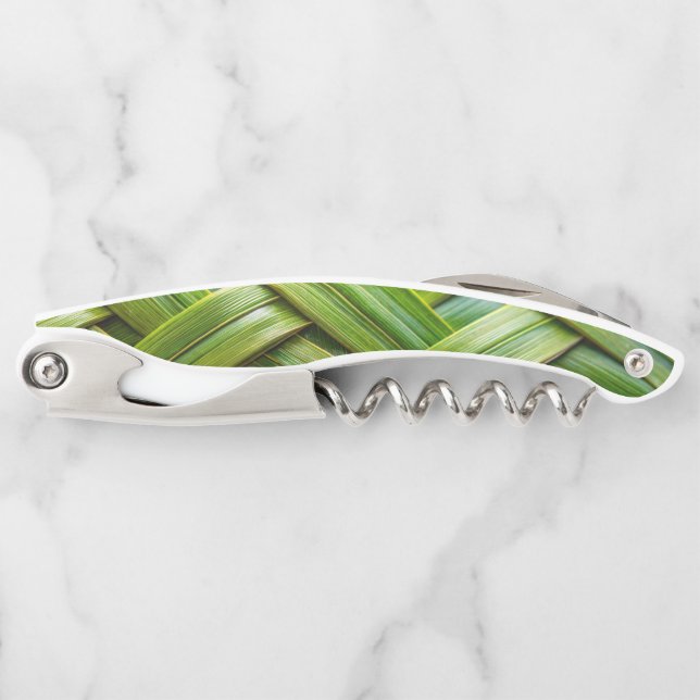 Green Fresh Bamboo Weave  Corkscrew (Front)
