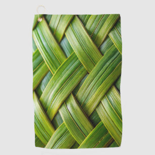 Green Fresh Bamboo Weave  Golf Towel