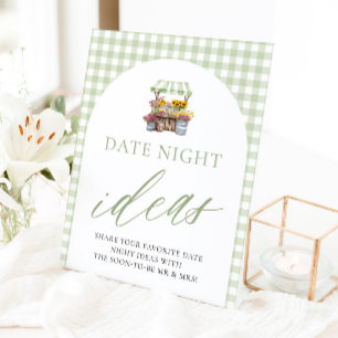 Green Fresh Off The Market Date Night Ideas Sign