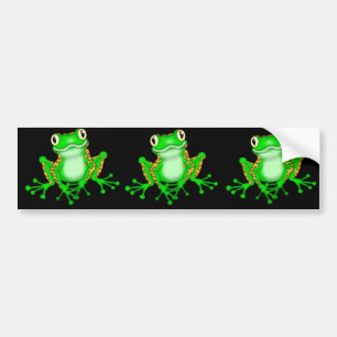 Green Frog Bumper Sticker