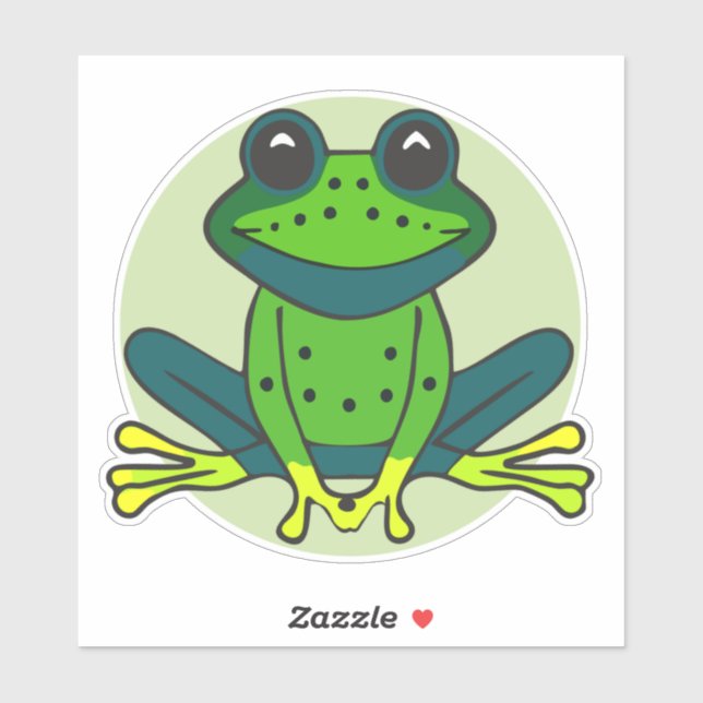 Green Frog Cartoon Clipart Design-74742 (Sheet)