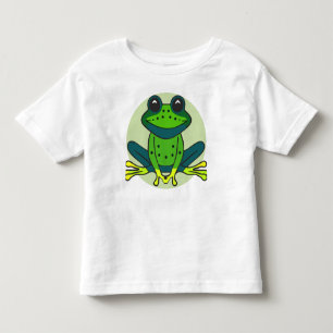Green Frog Cartoon Toddler T-shirt
