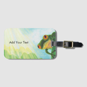 Green Frog catching some rays Luggage Tag