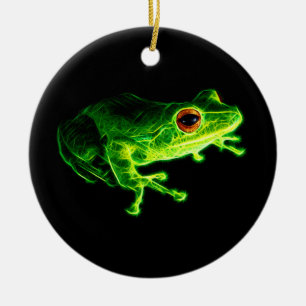 Green Frog Ceramic Ornament