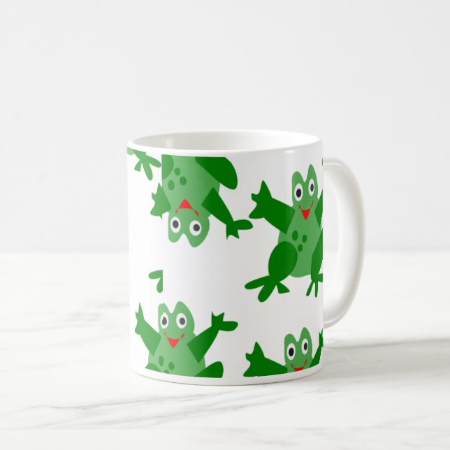 Green Frog Coffee Mug (Front Right)