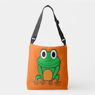 Green frog crossbody bag