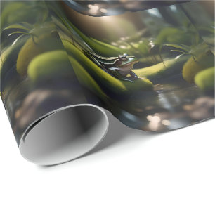 Green Frog Forest Life, Wrapping Paper